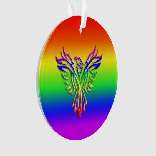 LGBT Rainbow Pride Phoenix Steigung, Prägung Ornament (Vorderseite)