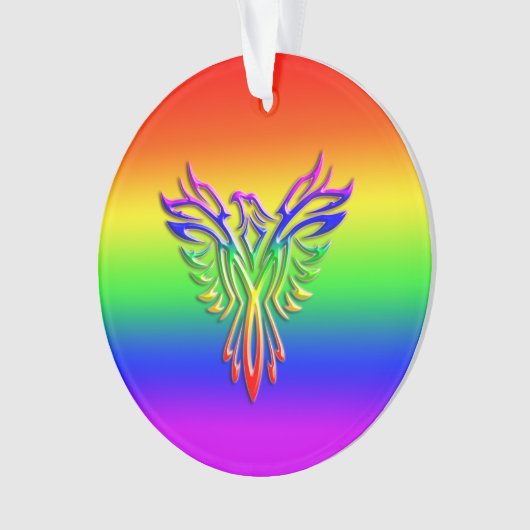 LGBT Rainbow Pride Phoenix Steigung, Prägung Ornament (Vorderseite)