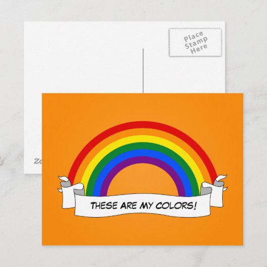 LGBT Rainbow pride Postcard Postkarte (Vorne/Hinten)