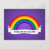 LGBT Rainbow pride Postcard Postkarte (Vorderseite)