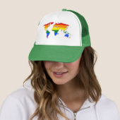LGBT rainbow pride world map Hat Truckerkappe (Beispiel)