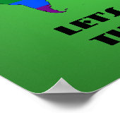 LGBT rainbow pride world map poster (Ecke)