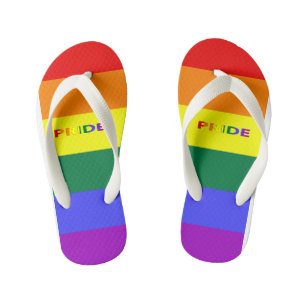 LGBT Rainbow Prilag Kids Flip Flops Kinderbadesandalen