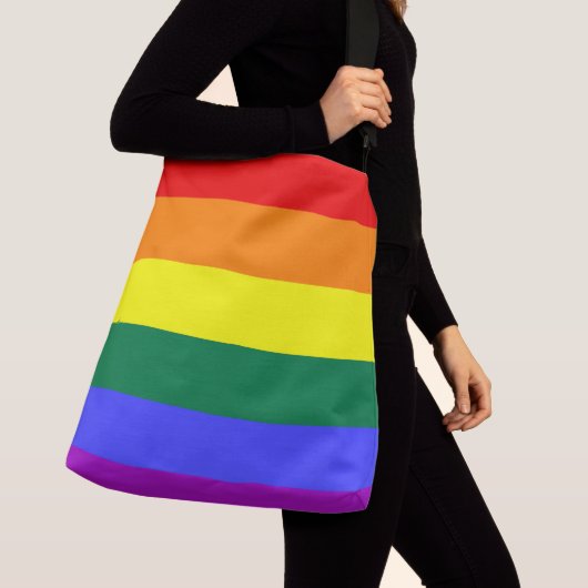 LGBT Rainbow Prilag POA Cross Body Bag Tragetaschen Mit Langen Trägern (Von Nahem)