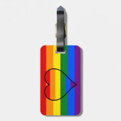LGBT-Rainbow-Prix-Markierung Gepäckmarke Gepäckanhänger (Rückseite vertikal)