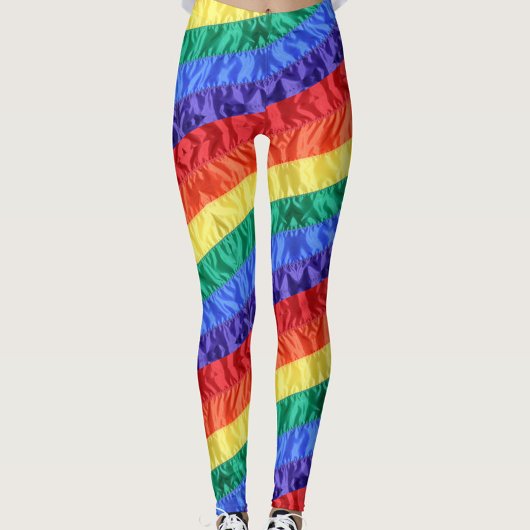 LGBT Rainbow-Regenbogen-Streifen Stolz modern chic Leggings