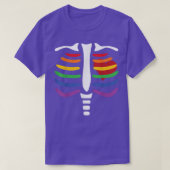 LGBT Rainbow Skeleton T - Shirt (Design vorne)