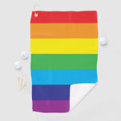 Lgbt Rainbow Stripes Lgbt Golfhandtuch (Insitu)