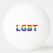 Lgbt Rainbow Tischtennisball (Rückseite)