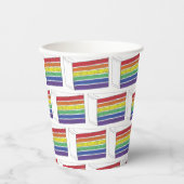 LGBT Rainbow Wedelschicht Cake Slice Gay Pride Pappbecher (Vorderseite)