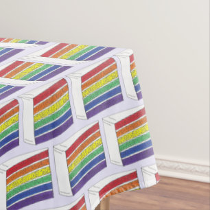 LGBT Rainbow Wedelschicht Cake Slice Gay Pride Tischdecke