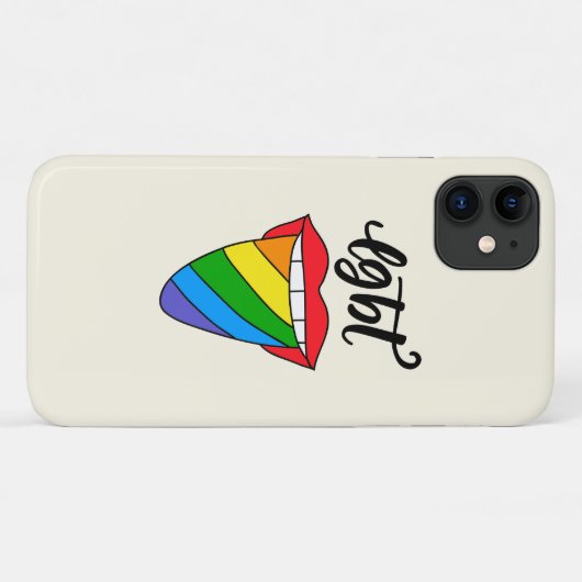 LGBT-Rainbow-Zunge Case-Mate iPhone Hülle (Rückseite (Horizontal))