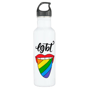 LGBT-Rainbow-Zunge Edelstahlflasche