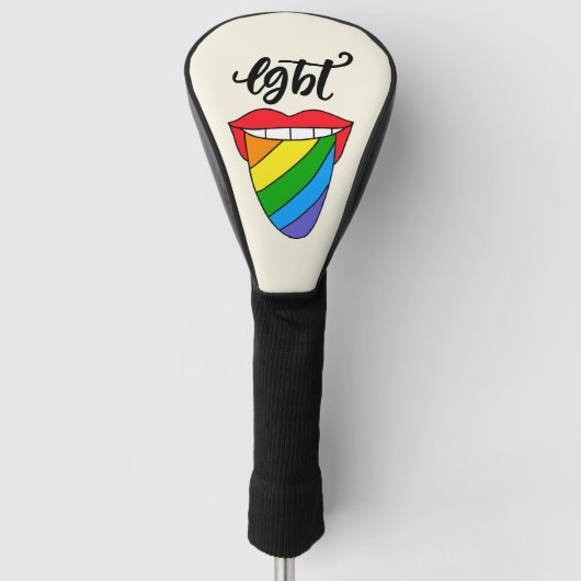 LGBT-Rainbow-Zunge Golf Headcover (Vorderseite)