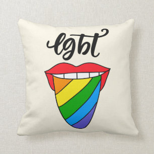 LGBT-Rainbow-Zunge Kissen