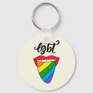 LGBT-Rainbow-Zunge Schlüsselanhänger