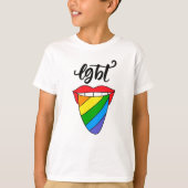 LGBT-Rainbow-Zunge T-Shirt (Vorderseite)