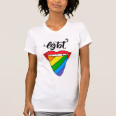 LGBT-Rainbow-Zunge T-Shirt (Vorderseite)