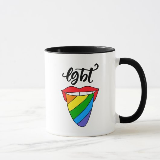 LGBT-Rainbow-Zunge Tasse (Rechts)