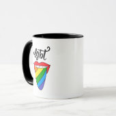 LGBT-Rainbow-Zunge Tasse (Vorderseite Links)