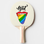 LGBT-Rainbow-Zunge Tischtennis Schläger (Vorderseite)