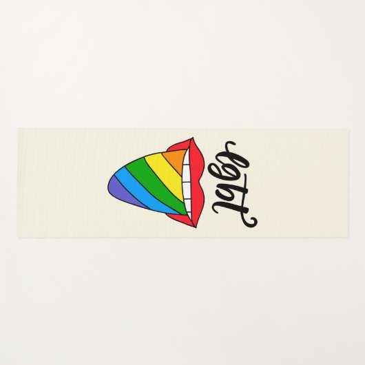 LGBT-Rainbow-Zunge Yogamatte (Vorderseite (Horizontal))