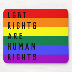 LGBT-Rechte: Menschenrechts-Regenbogenflagge Mousepad