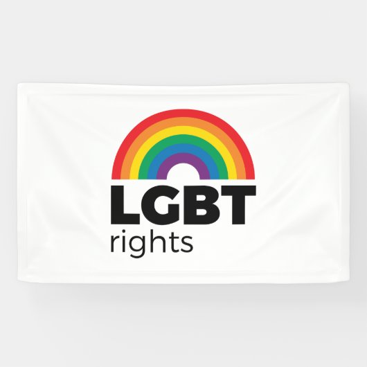 LGBT-Rechte - Regenbogen 2 Banner (Horizontal)