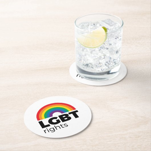 LGBT-Rechte Runder Pappuntersetzer (Vor Ort)