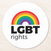 LGBT-Rechte Runder Pappuntersetzer (Vorderseite)