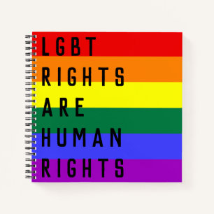 LGBT-Rechte sind die Fahne der Menschenrechte Notizblock