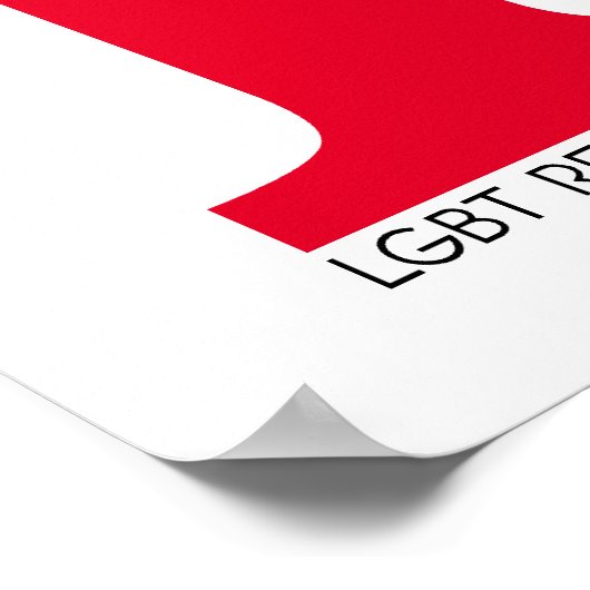 LGBT Red Pop Poster (Ecke)