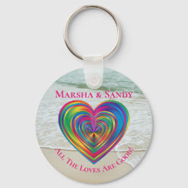LGBT Regenbogen Alle Lieben sind gut Schlüsselanhänger