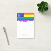 LGBT Regenbogen-amerikanische Flagge Post-it Klebezettel (Büro)