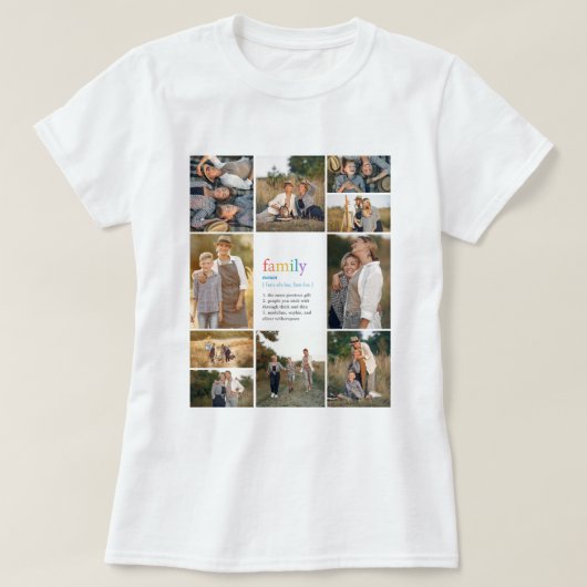 LGBT-Regenbogen-Familie - Definition-Fotocollage T-Shirt (Design vorne)
