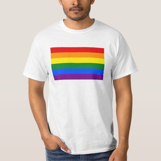 LGBT Regenbogen-Flagge T-Shirt (Vorderseite)