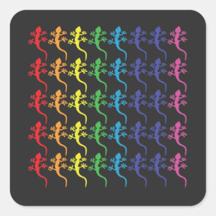 LGBT-Regenbogen-FlaggenLizens Quadratischer Aufkleber