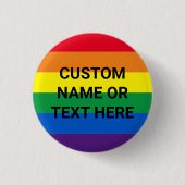 Lgbt Regenbogen-Gay Pride-Flag, benutzerdefinierte Button (Vorderseite)