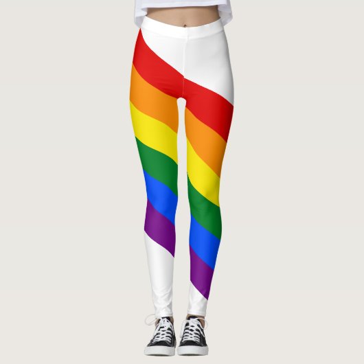 LGBT Regenbogen-Gay Pride-Flagge Leggings (Vorderseite)