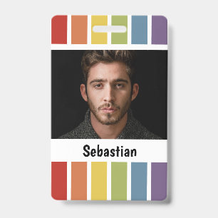 LGBT Regenbogen-Gedämpfte-Farbe Personalisiert Ausweis