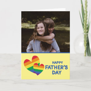 LGBT-Regenbogen Herz Vatertag Karte