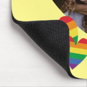 LGBT-Regenbogen Herz Vatertag Mousepad (Ecke)