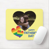 LGBT-Regenbogen Herz Vatertag Mousepad (Mit Mouse)
