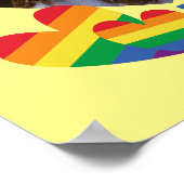 LGBT-Regenbogen Herz Vatertag Poster (Ecke)