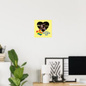 LGBT-Regenbogen Herz Vatertag Poster (Heimbüro)