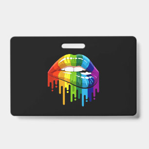 LGBT Regenbogen Lippen Gay Pride Ausweis