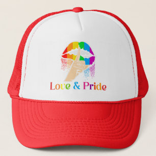 Lgbt Regenbogen Lippen ,Liebe und Stolz Lgbt Truckerkappe