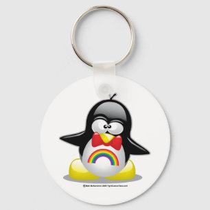 LGBT Regenbogen-Pinguin Schlüsselanhänger