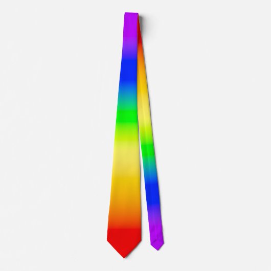 LGBT-Regenbogen-Pride Ombre Gradient Stripes Krawatte (Vorderseite)