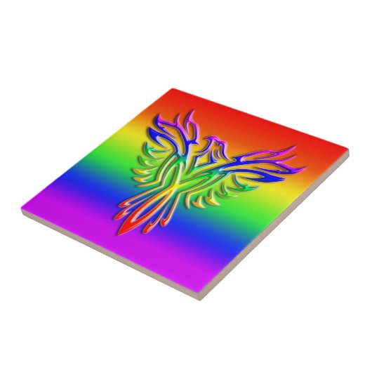 LGBT-Regenbogen-Pride Phoenix-Anstieg, Prägung Fliese (Seite)